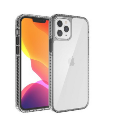 iPhone 12 Pro Max Compatible Case Cover With Ultra Clear Shockproof - Clear Black